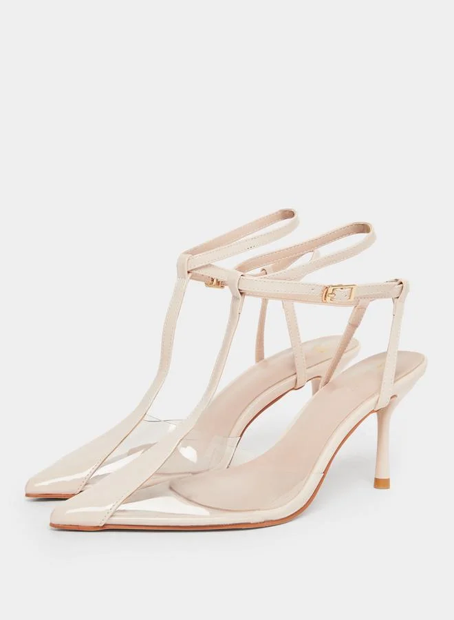 Styli Women Nude Stiletto Heels Shoes